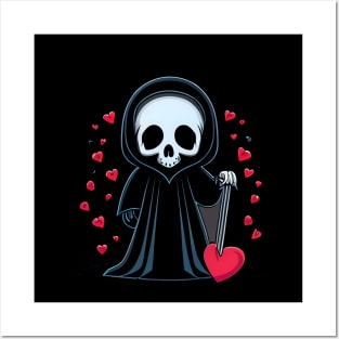 Valentine Grim Reaper Posters and Art